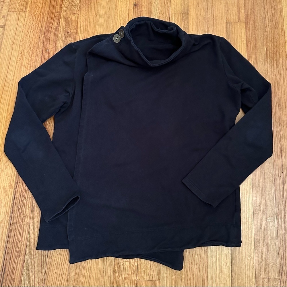 FIG cowl neck long sleeve wrap top sweatshirt unsure of size . (t)